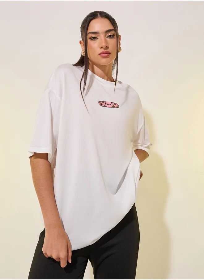 تايك تو Take Two White T-Shirt and Black Leggings Co-Ords