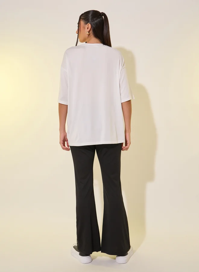 Take Two Take Two White T-Shirt and Black Leggings Co-Ords