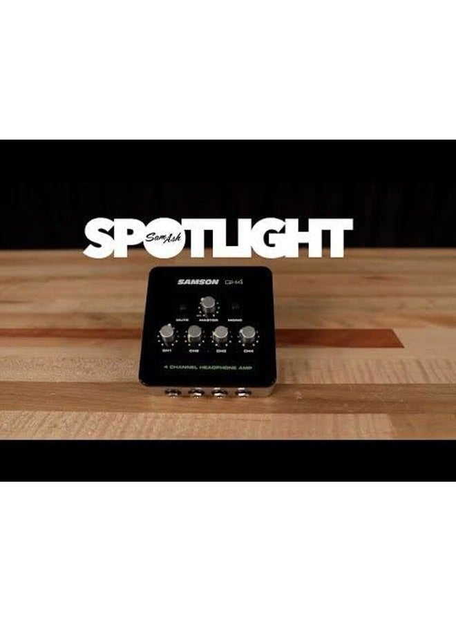 Samson QH4 - Mini Headphone Amplifier with 4 channels, black, - Image 5