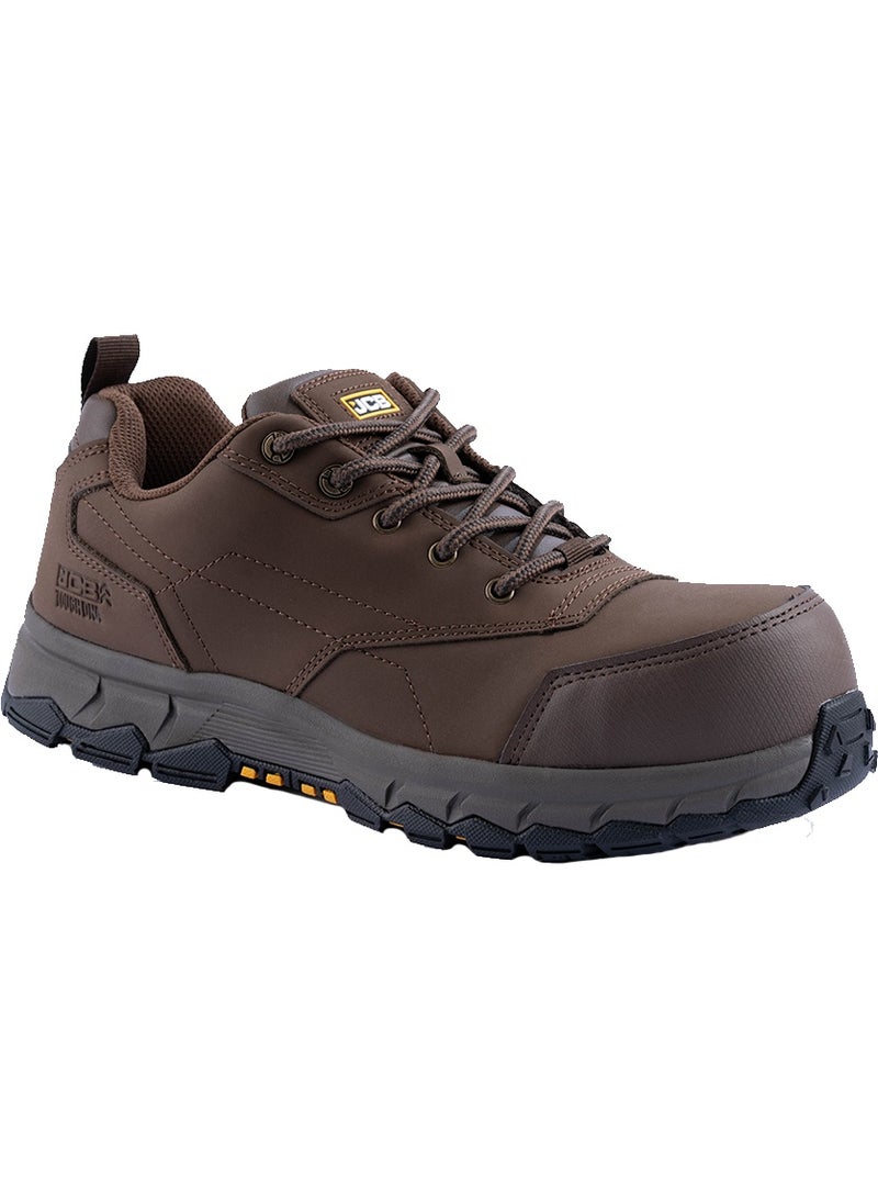 JCB SPORTS LACE 3" Safety Shoes for Men JCB-001A | Composite Toe - Oil, Heat & Puncture Resistant - EH, ASTM F2413-18 Certified - Mid Brown - Image 1
