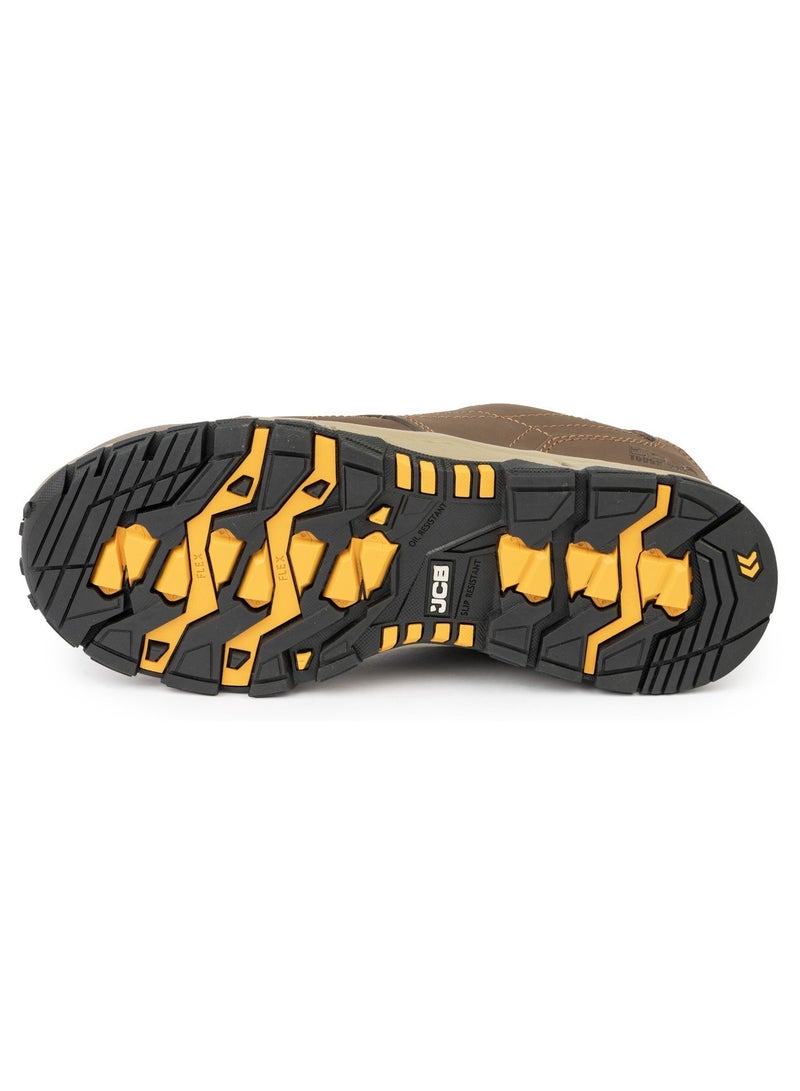 JCB SPORTS LACE 3" Safety Shoes for Men JCB-001A | Composite Toe - Oil, Heat & Puncture Resistant - EH, ASTM F2413-18 Certified - Mid Brown - Image 4