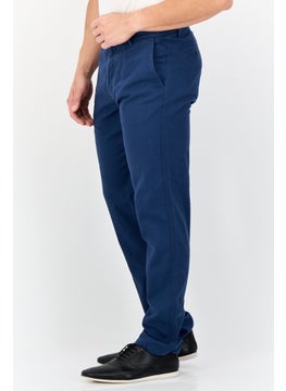 DOCKERS Men Slim Fit Solid Chino Pants, Navy  - Image 3