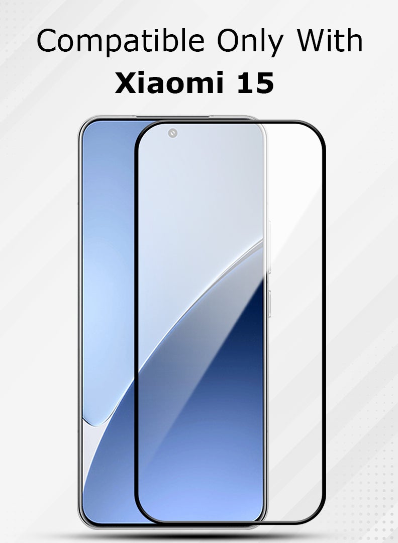 MUDISO Screen Protector For Xiaomi 15 6.36 Inch 9H Hardness Tempered Glass Film, Bubble Free Easy Installation, Full Coverage, Anti Scratch And Touch Sensitive - Image 2