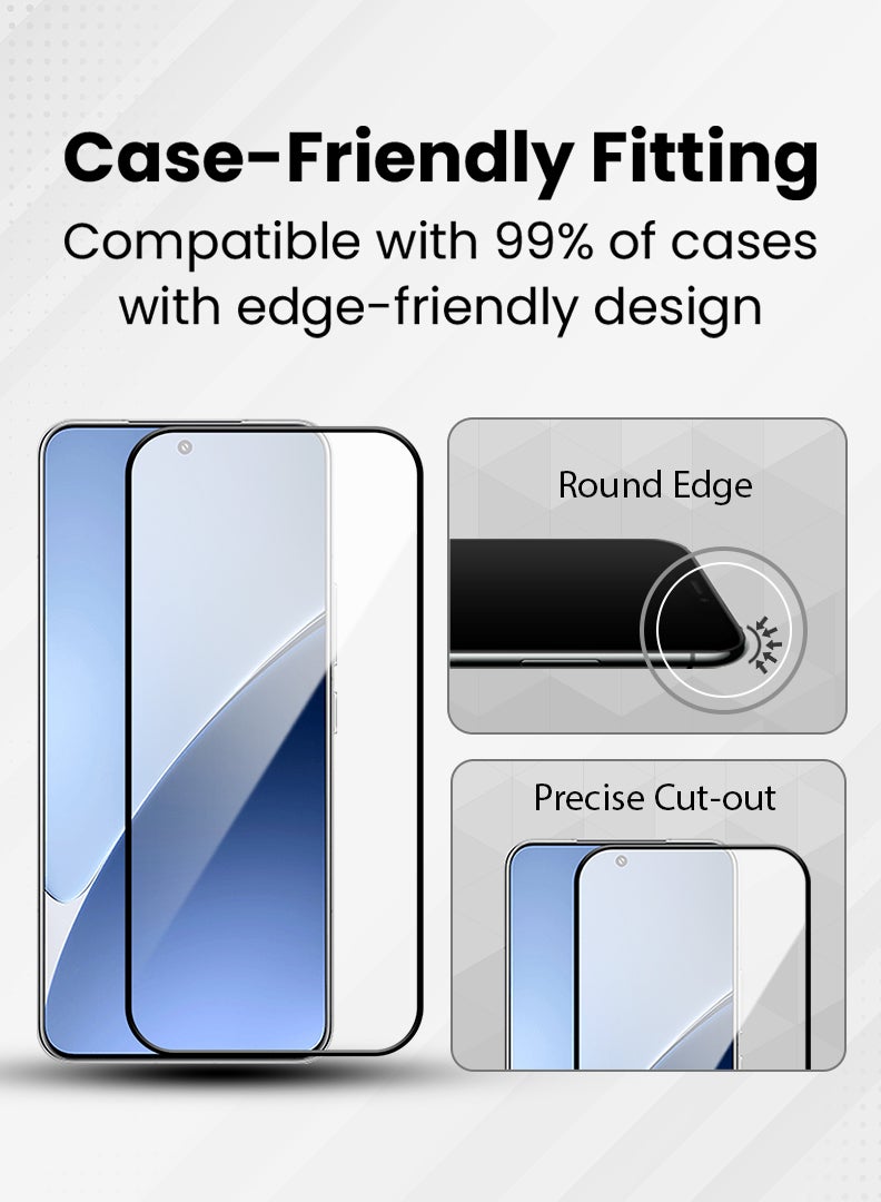MUDISO Screen Protector For Xiaomi 15 6.36 Inch 9H Hardness Tempered Glass Film, Bubble Free Easy Installation, Full Coverage, Anti Scratch And Touch Sensitive - Image 5