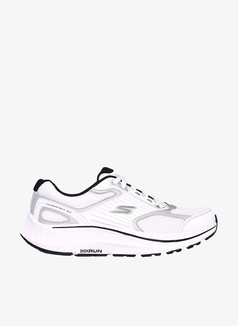 Men's Panelled Lace-Up Running Shoes - GO RUN CONSISTENT 2.0 SILVER WOLF