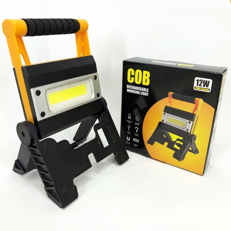 Murcy 12W LED Work Light Rechargeable Folding Floodlight 1000 Lumens Portable Trouble Light 4400mAh Battery 360 Rotatable Stand Adjustable Mechanic Mustered Green for Car Home - Image 3