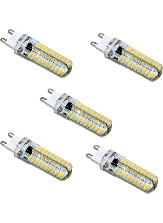 Loquat 5-Piece Energy Saving LED Silicone Lamp Cold White 10 x 6 x 2centimeter - Image 1