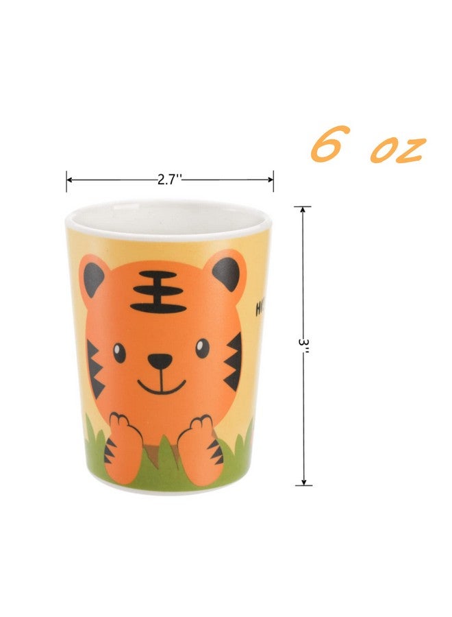 Lyellfe 8 Pack Bamboo Cup, Heavy Duty Drinking Cups, 6 Oz BPA Free Stackable Water Cups for Home, Party, Dishwasher Safe - Image 4