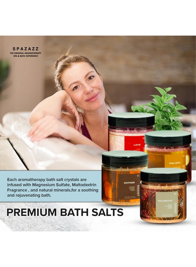 spazazz Hot Tub Aromatherapy Memories Collection Bath Salts Set Four-4 Oz Pack - Love, Holiday, Celebrate, Gather - Spazazz Hot Tub Crystals And Bath Salts Are Oil-Free & Safe For All Spas - Image 3
