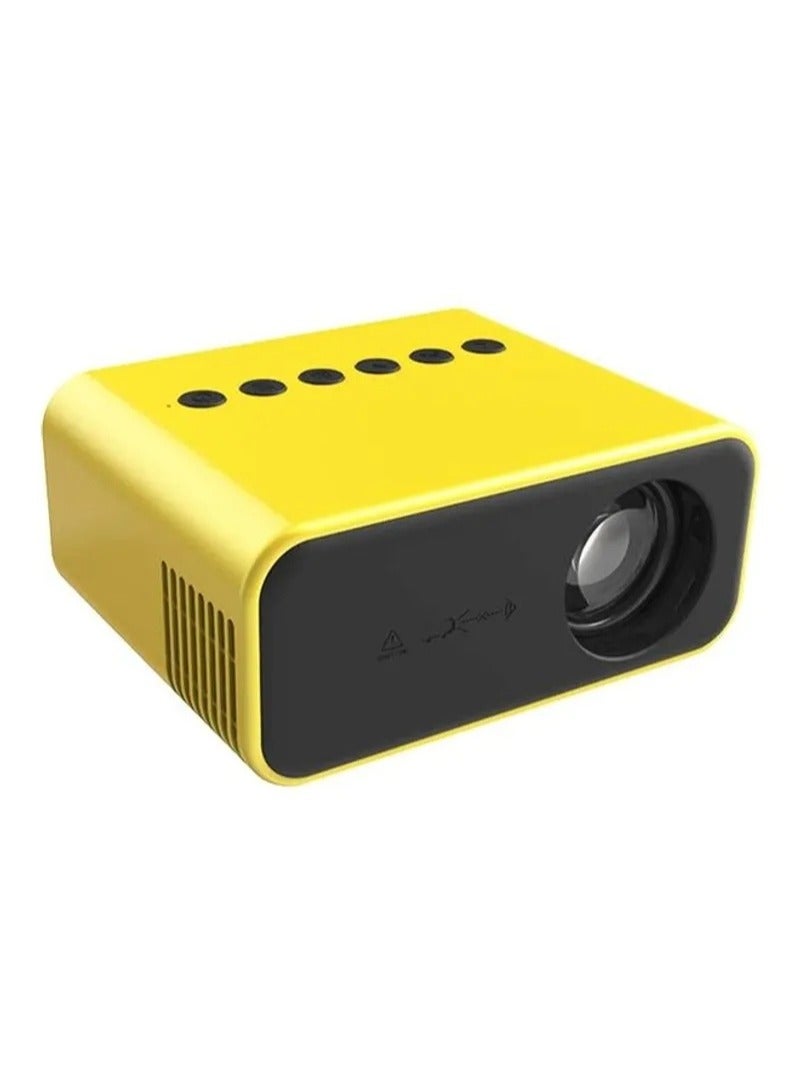 Mini Pocket Size LED Projector Supports 1080P 110*90*50mm YT500 Yellow  - Image 1
