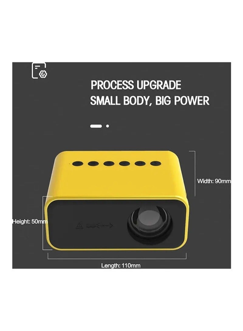 Mini Pocket Size LED Projector Supports 1080P 110*90*50mm YT500 Yellow  - Image 5
