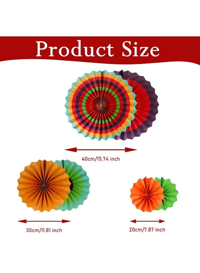 1 Set Party Wall Decoration Hanging Paper Fans Set - Image 3