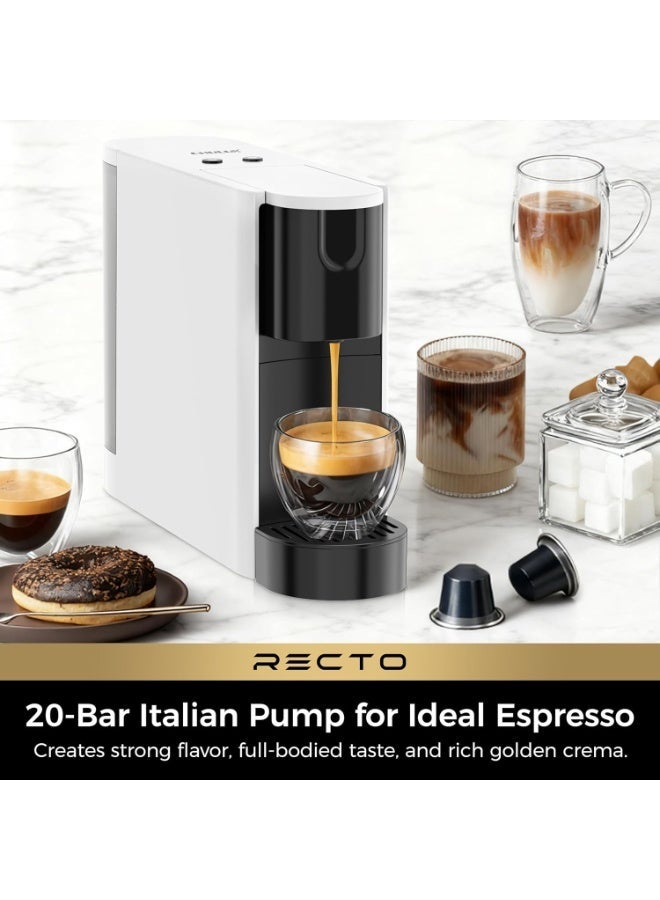 RectoCafé Espresso Machine for Nespresso Original Capsule Pod, 20 Bar Professional Italian Pump Coffee Machine, Extra Mini Espresso Maker for Home & Office, - Image 3