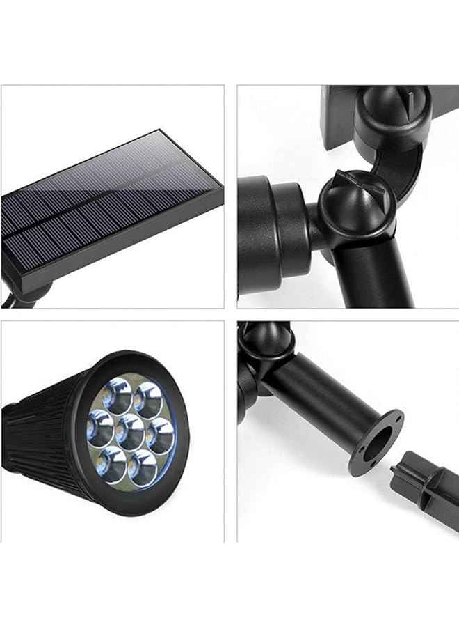 إيروريكس أضواء خارجية تعمل بالطاقة الشمسية ملونة قابلة للتعديل 7 مصابيح ليد مقاومة للماء أضواء شجرية أمنية، حديقة، ممر، حديقة، أضواء خارجية متغيرة وثابتة اللون، أبيض دافئ، عبوة من 4 قطع - Image 3