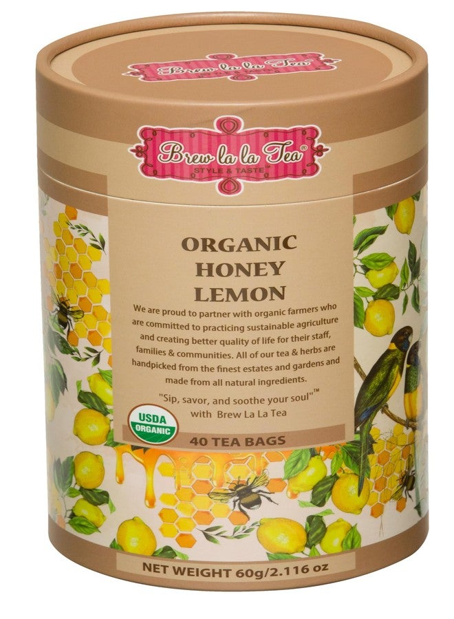 Brew La La Tea Brew La La Organic Honey Lemon Green Tea - 40 Double Chambered Tea Bag Canister - Low Caffeine - USDA Certified Organic - NonGMO - Gluten Free - Image 3