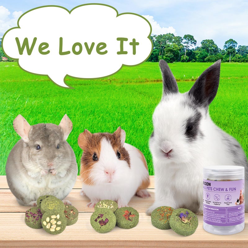 ERKOON Treats Rabbit Toys, 100% Edible Premium Timothy Hay Chew A Blocks for Rabbits, Chinchilla Treats, Chew Toys for Teeth Guinea Pigs and Mice - Image 5