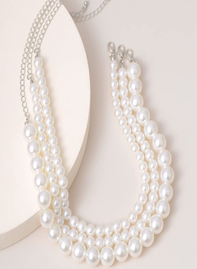 Rumtock Women Multi Layer Pearl Beads Choker for Themed Party Vintage Jewelry for 1920s Flapper Women Girls Photo Shoot Jewelry - Image 4