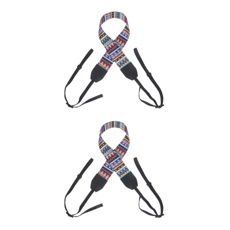 2pcs Crossbody Vintage Digital Camera Strap Universal Printed Camera Strap for Outdoor Travel (Colorful) - Image 5