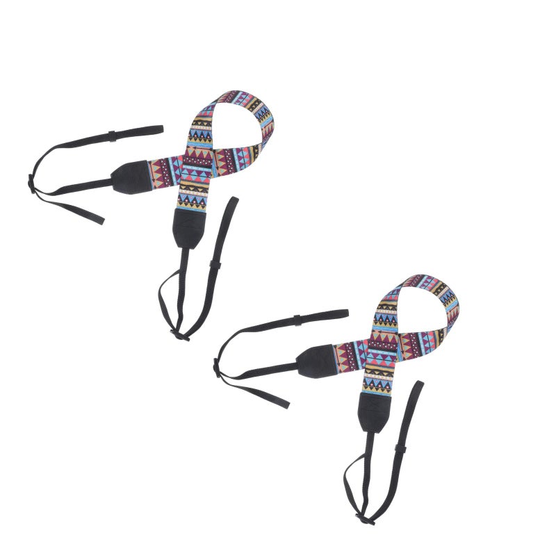 2pcs Crossbody Vintage Digital Camera Strap Universal Printed Camera Strap for Outdoor Travel (Colorful) - Image 4