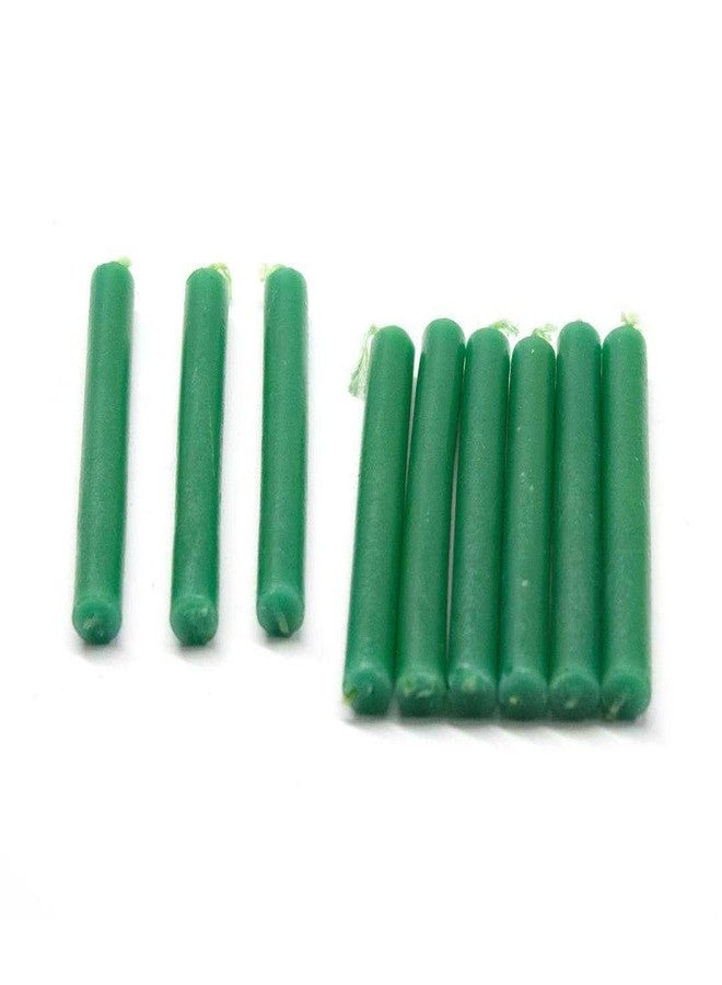 Pine Pentagram Pack of 20 Wicca Magic Ritual Small Mini Spell Chime Candles for Pagan and Witchcraft Altars (Green) - Image 1