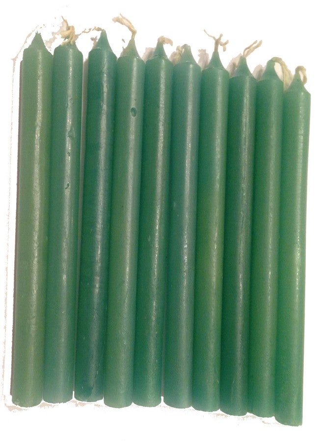 Pine Pentagram Pack of 20 Wicca Magic Ritual Small Mini Spell Chime Candles for Pagan and Witchcraft Altars (Green) - Image 2