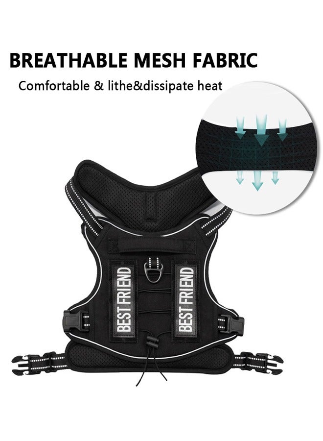 GUSGU Tactical Dog Harness for Medium Large Dogs, No Pull Adjustable Dog Walking Training Vest with Handle, Reflective Training Easy Control  Military Service Dog Harness for Walking Hiking Training  XL - Image 3