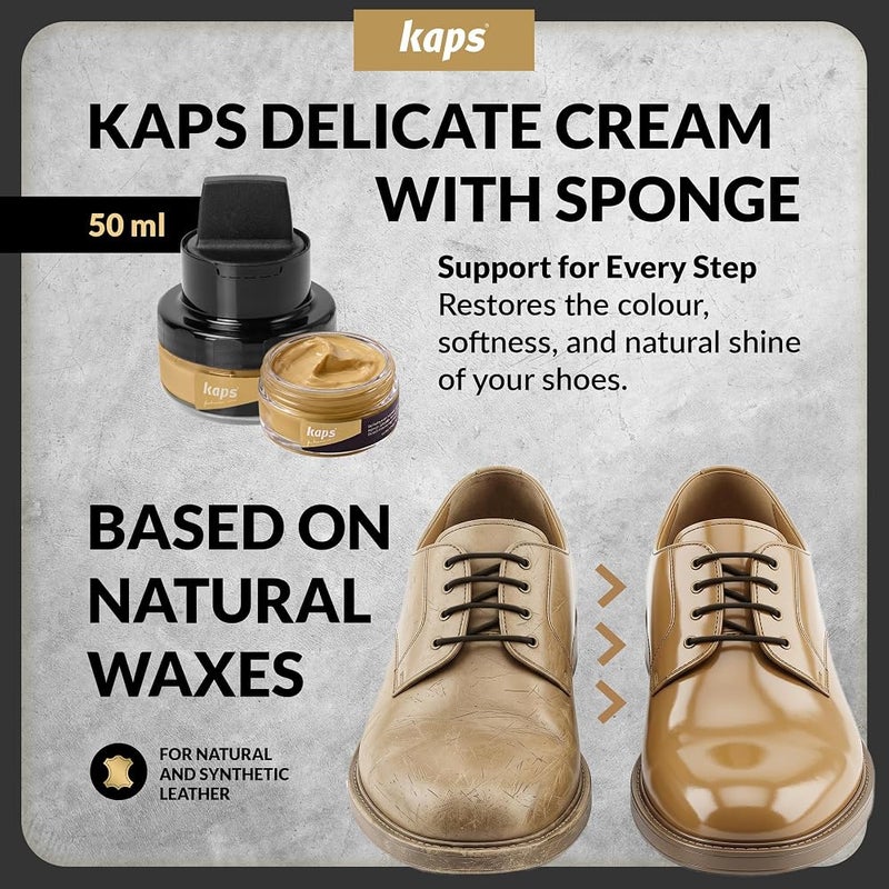 Kaps Shoe Cream with Sponge Applicator, Intensive Leather Care and Nourishing, Kaps Delicate, 70 colours - Image 4