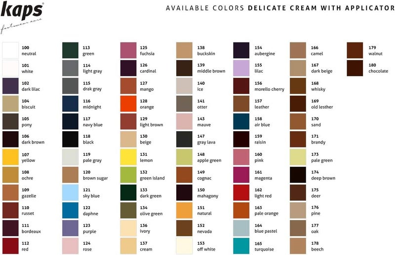 Kaps Shoe Cream with Sponge Applicator, Intensive Leather Care and Nourishing, Kaps Delicate, 70 colours - Image 3
