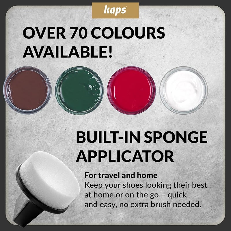 Kaps Shoe Cream with Sponge Applicator, Intensive Leather Care and Nourishing, Kaps Delicate, 70 colours - Image 5
