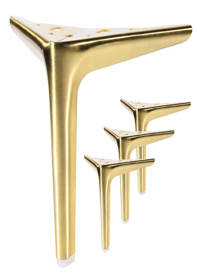 Anterrific 7 Inch Brushed Gold Furniture Legs, Metal Legs for Furniture Set of 4,DIY Replacement for Sofa Legs, Cabinet Legs, Couch Legs, Ottoman Legs, Table Legs and Dresser Legs (Gold, 7 inch) - Image 1