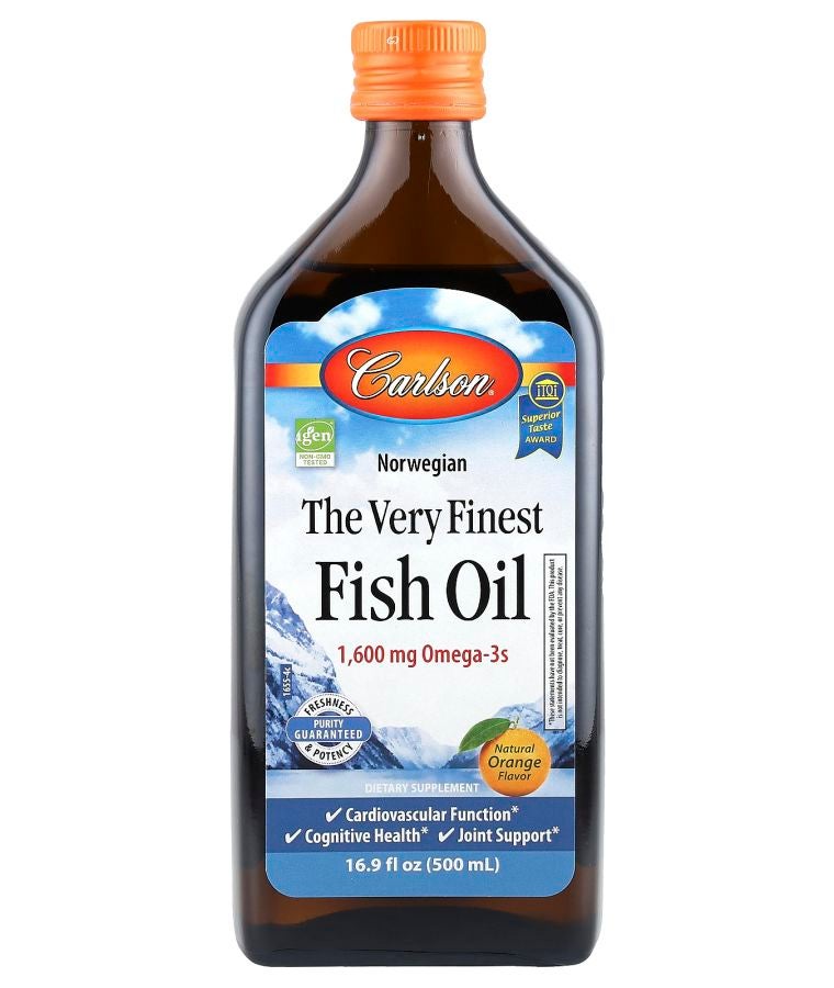 Norwegian The Very Finest Fish Oil Natural Orange  1600 mg 16.9 fl oz (500 ml)