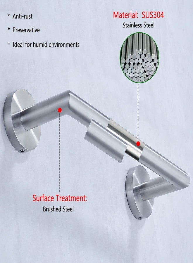 SWHYGER 12 Inch Hand Towel Bar Bathroom Towel Holder,Bath Accessories Thicken Stainless Steel Shower Towel Rack,Kitchen Dish Cloth Hanger Wall Mount Brushed Steel,96018-2-12BS. - Image 4