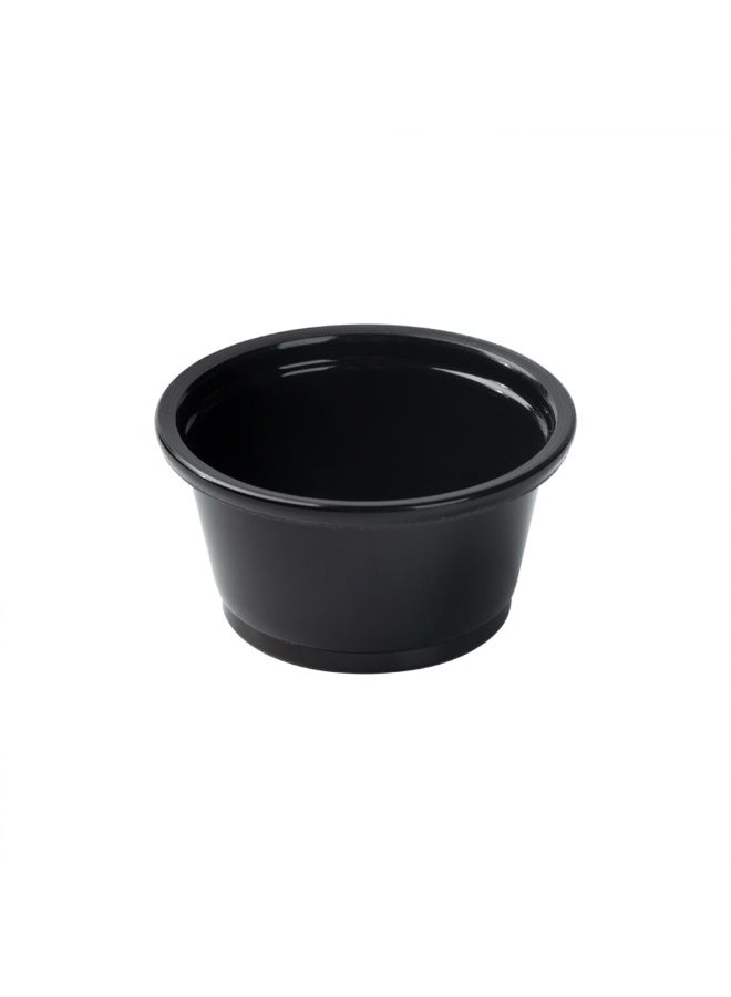 Restaurantware RW Base 0.8 Ounce Sauce Cups, 2000 Microwave-Safe Condiment Cups - Crack-Resistant, Disposable, Black Plastic Portion Cups, For Samples, Sauces, Or Toppings, Lids Sold Separately - Image 1