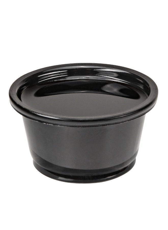 Restaurantware RW Base 0.8 Ounce Sauce Cups, 2000 Microwave-Safe Condiment Cups - Crack-Resistant, Disposable, Black Plastic Portion Cups, For Samples, Sauces, Or Toppings, Lids Sold Separately - Image 2