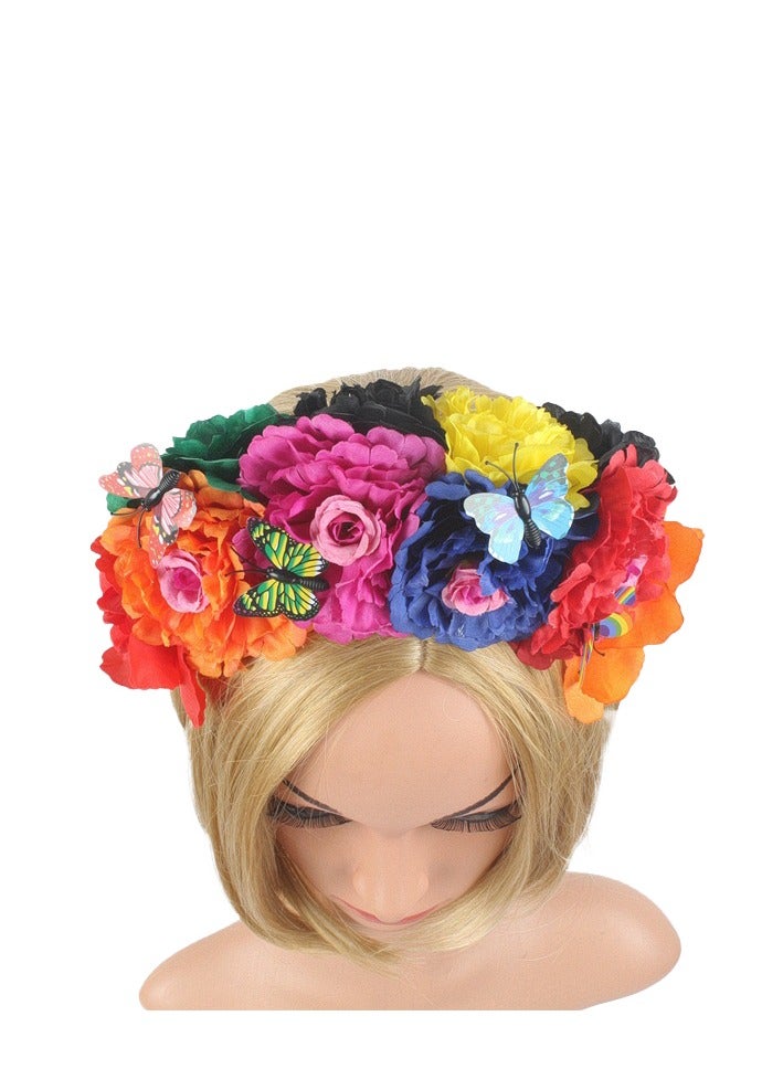 عصاة التيجان المكسيكي، عصاة رأس لحفلة عيد الهالوين (ملونة) - Image 4