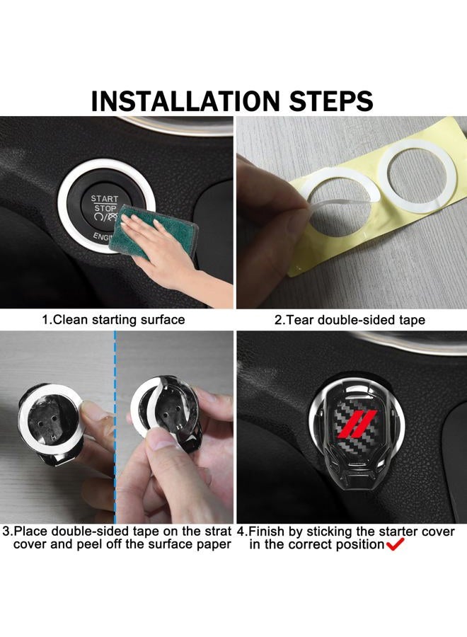 YOSRTER Start Button Cover Suitable for Dodge Challenger Charger Durango Journey Aluminum Alloy Starter and Stop Motor Protector for Dodge Interior Accessories - Image 5
