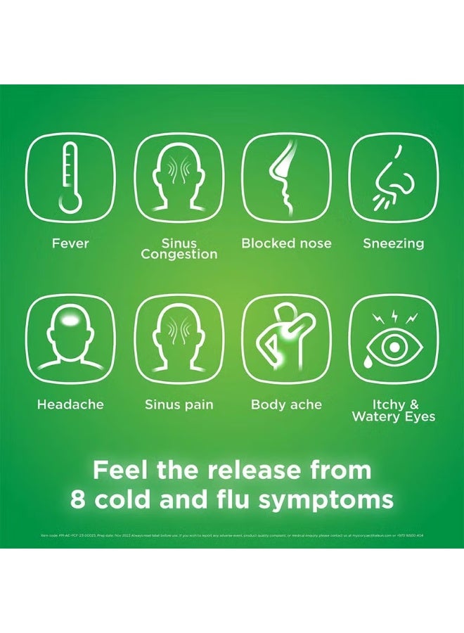 Panadol Cold & Flu Night Tablets – Fever, Cold, Flu & Nasal Congestion Relief | Nighttime Formula | 24 Tablets - Image 3