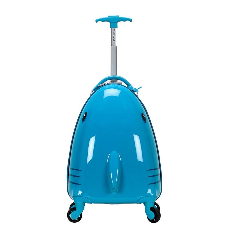 Rockland Jr. Kids' My First Hardside Spinner Luggage,Telescoping Handles, Shark, Carry-On 19-Inch - Image 5