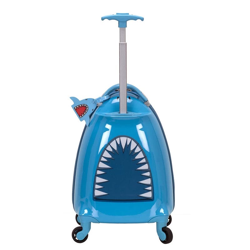 Rockland Jr. Kids' My First Hardside Spinner Luggage,Telescoping Handles, Shark, Carry-On 19-Inch - Image 2