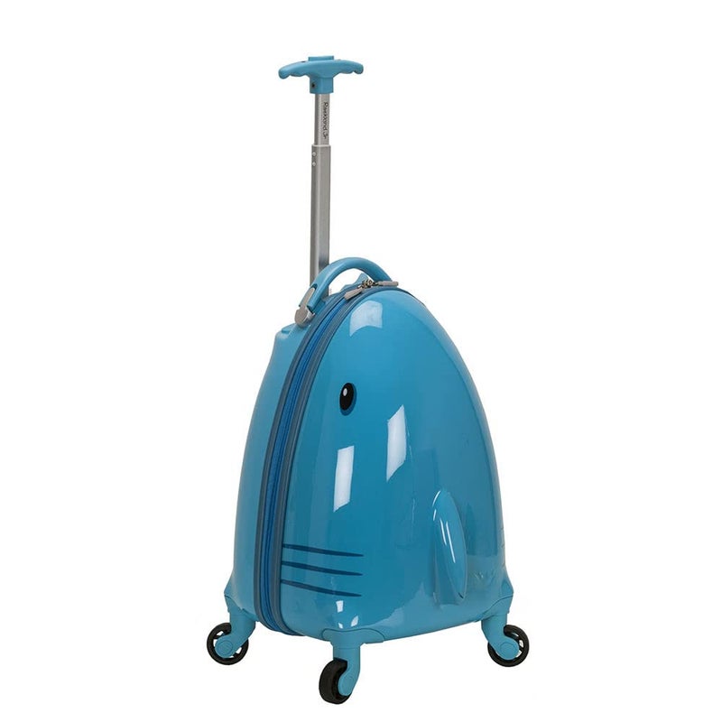 Rockland Jr. Kids' My First Hardside Spinner Luggage,Telescoping Handles, Shark, Carry-On 19-Inch - Image 1