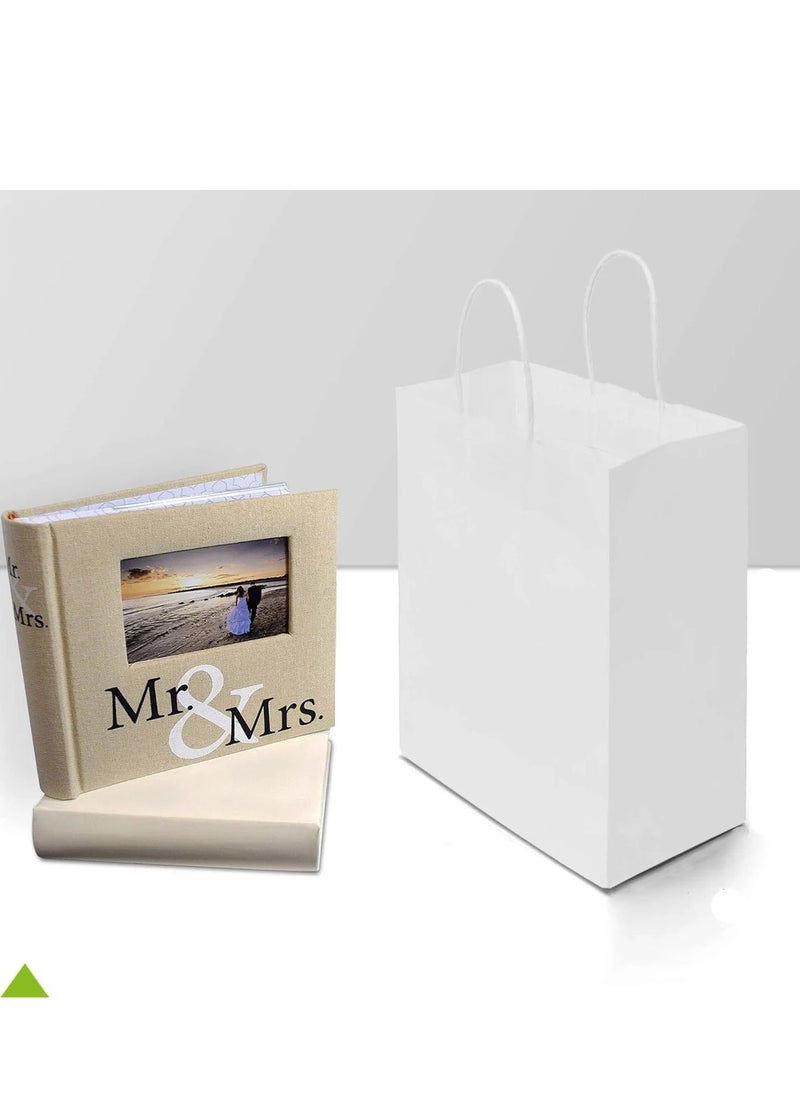 Genetic 24pcs White Paper Bags with Handle Kraft Gift Bags For Birthday Party, Weddings  - Image 2