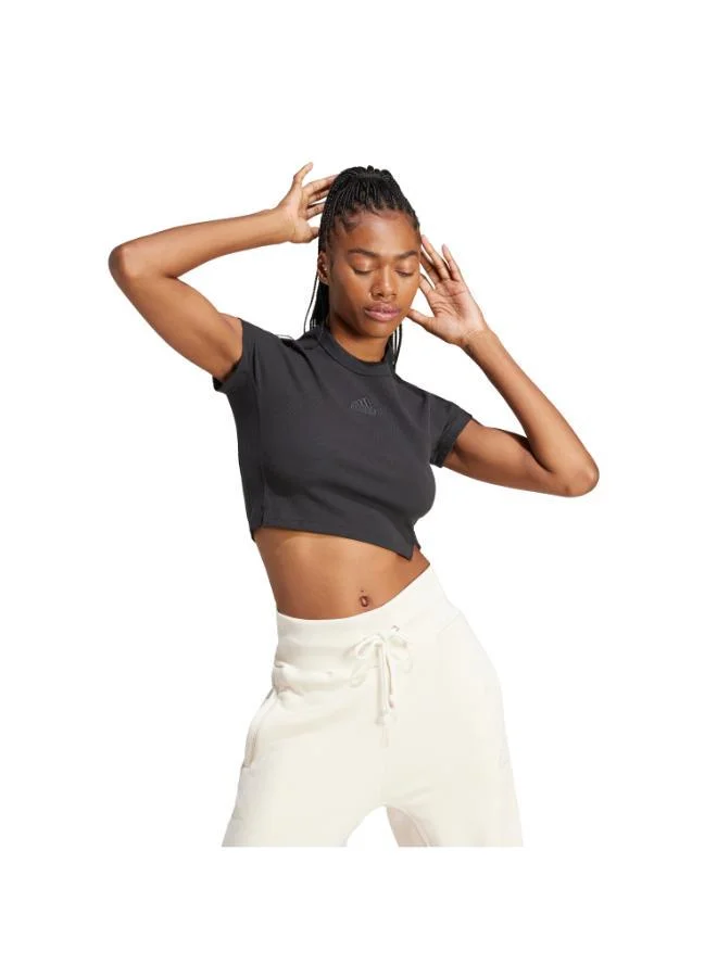 Adidas LOUNGE RIB CROPPED T-SHIRT