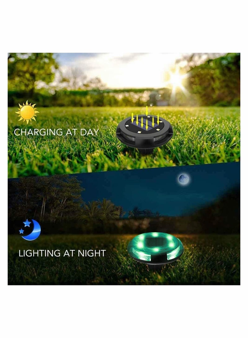 KASTWAVE Solar Ground Lights Outdoor, Multi-Color Auto-Changing Solar Outdoor Lights（4pcs） - Image 3