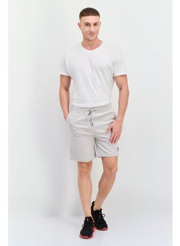 Originals by Brooklyn Cloth Men Drawstring Brand Logo Basic Short, Light Grey  - Image 3