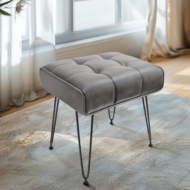 HOUCHICS Vanity Stool Makeup Stool Vanity Stools for Makeup Vanity Chair Vanity Stool Seating Vanity Chair for Makeup Room Gray