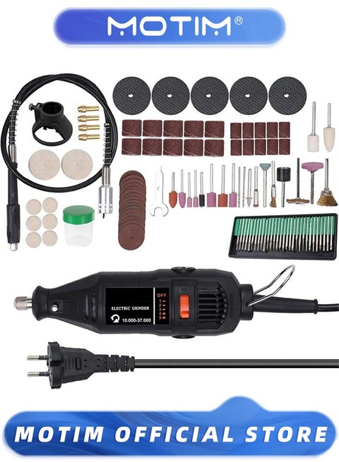 Handheld Electric Grinding Tool Set Mini Portable Rotary Drill Grinder Versatile Cutting Polishing Sanding Machine Bits Engrave Tools Kit with Accessories DIY Kits