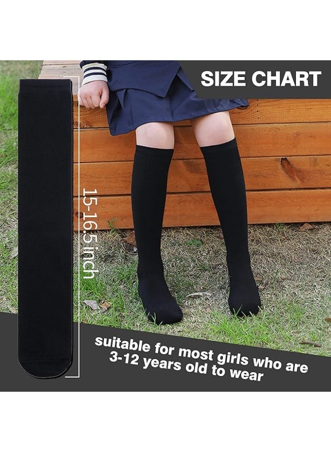 Lynacz Original 3-12 Years Old Girls Knee High Socks Kids Cute Funny Animal Pattern Long Boot Socks 6 Pairs - Image 4