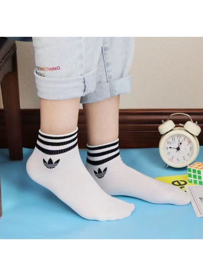 Adidas Sounds 5 pairs of unisex children's socks (2 white + 2 black + 1 gray, suitable for ages 5-7) - Image 5