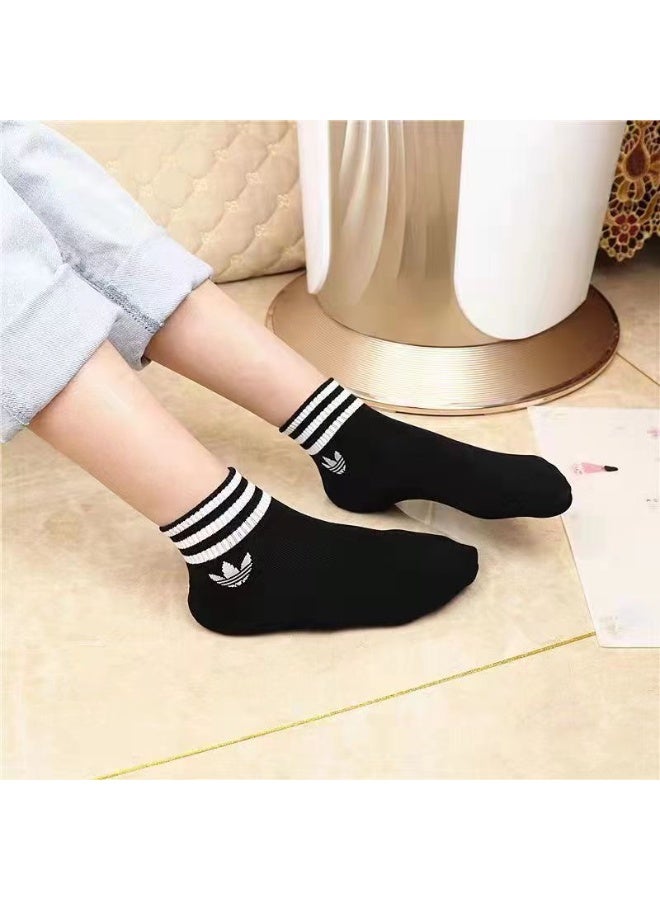 Adidas Sounds 5 pairs of unisex children's socks (2 white + 2 black + 1 gray, suitable for ages 5-7) - Image 4