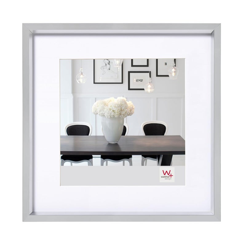 إطار صورة والتير بتصميم فضي 20 × 20 سم مع باساتبارتوت ستيل ستايل إطار بلاستيكي ES220S